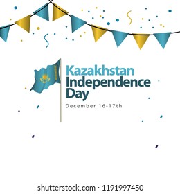 Kazakhstan Independence Day Vector Template Design Illustration