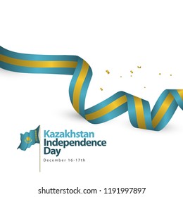 Kazakhstan Independence Day Vector Template Design Illustration