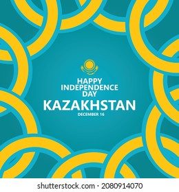 Kazakhstan independence day vector template with its national colors. Asian country public holiday.