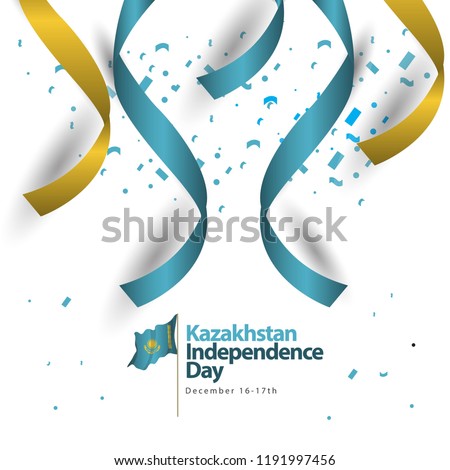 Kazakhstan Independence Day Vector Template Design Illustration