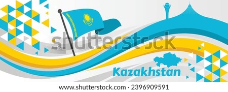 Kazakhstan Independence Day Vector Template Design Illustration

