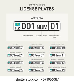 Kazakhstan License Plate