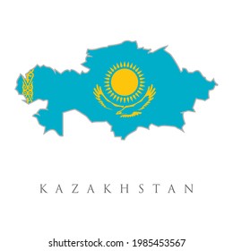 Kazakhstan Logo Map Kazakhstan Country Name Stock Vector (Royalty Free ...