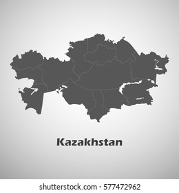 Kazakhstan map.