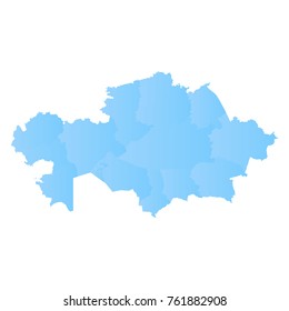kazakhstan map - blue pastel graphic background . Vector illustration eps 10