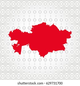  Kazakhstan map in Diamond background