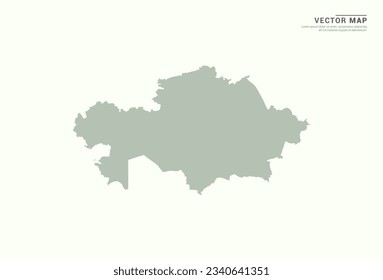 Kasachstan Karte der grünen Vektorgrafik modern.