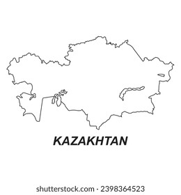 Kazakhstan map icon vector illustration simple design