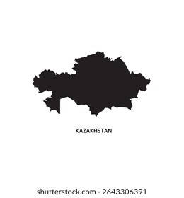Kazakhstan Map Outline Stock Illustrations.