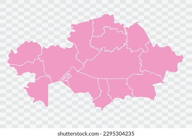 Kazakhstan Map pink Color Background quality files png