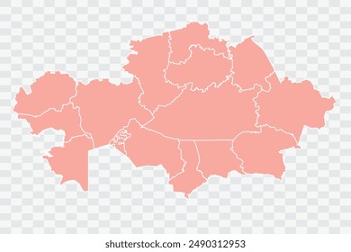 Kazakhstan Map salmon Color Background quality files png