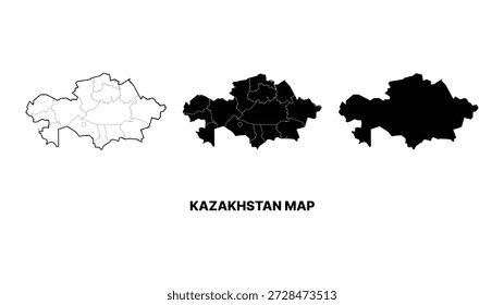 Kazakhstan map vector illustration design