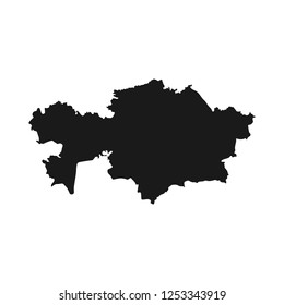 kazakhstan map vector. illustration white isolated background