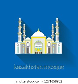 Kazakhstan Mosque Flat Design