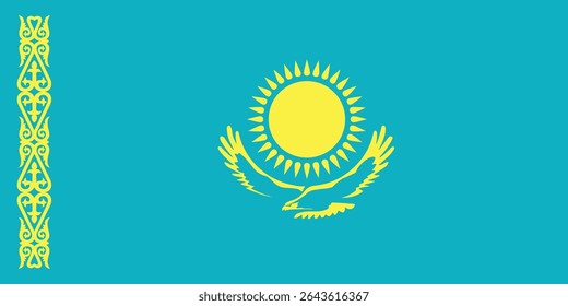 Bandera nacional de Kazajistán. Bandera de Kazajistán