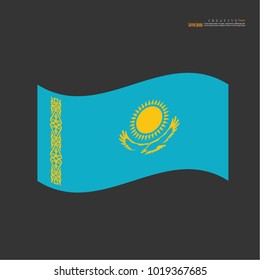 Kazakhstan  national flag background texture.vector illustration.