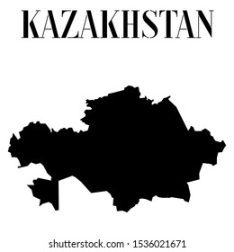 Kazakhstan outline world map silhouette vector illustration, creative design background, national country flag, design element, symbols from countries all continents set. 