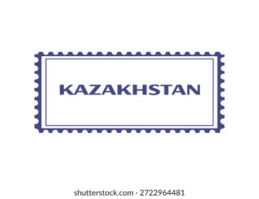 Kasachstan Briefmarke, Vektorsymbol auf weißem Hintergrund
Vektor-Briefmarke auf weißem Hintergrund