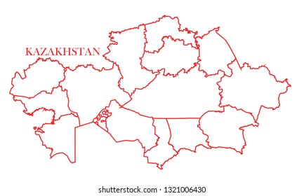Kazakhstan red line map