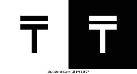 Kazakhstan tenge icon linear logo isolated