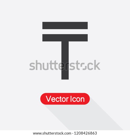 Kazakhstan Tenge Icon Vector Illustration Eps10