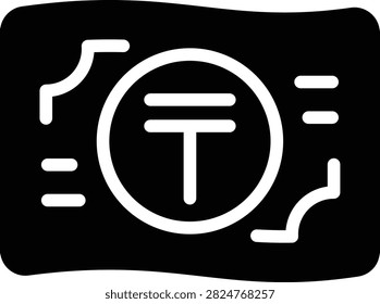 Kazakhstani Tenge icons set in Solid design. Including money, cash, banknote, currency, finance, tenge, kazakhstan, payment icon and more. Outline icons collection.