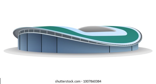 Kazan Arena football stadium. Vector illustration isolated on white background.