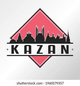 Kazan, Republic of Tatarstan, Russia Skyline Logo. Adventure Landscape Design Vector City Illustration Vector illustration.