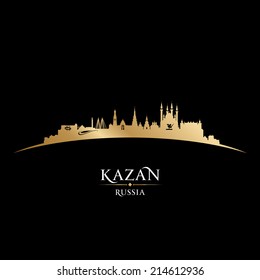 Kazan Russia city skyline silhouette. Vector illustration