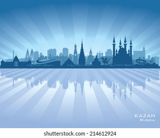 Kazan Russia skyline city silhouette Vector illustration