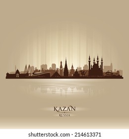 Kazan Russia skyline city silhouette Vector illustration
