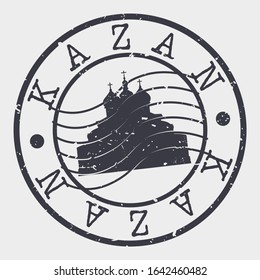 Kazan Russia Stamp Postal. Silhouette Seal. Passport Round Design. Vector Icon. Design Retro Travel. National Symbol.