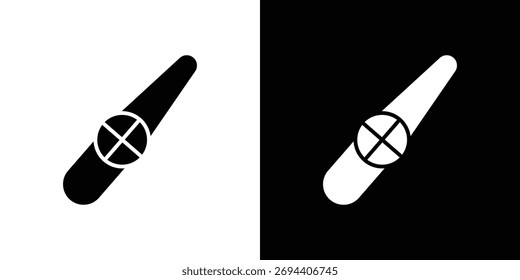 Diseño de elemento de ilustración de icono de Kazoo. iconos de glifo negro