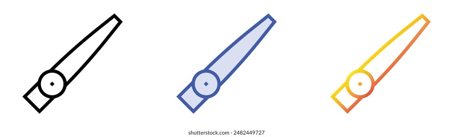 kazoo icon. Linear, Blue Fill and Gradient Style Design Isolated On White Background