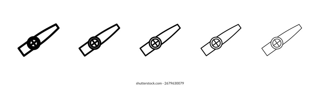 Logotipo do ícone do Kazoo na coleção de linhas de traçado