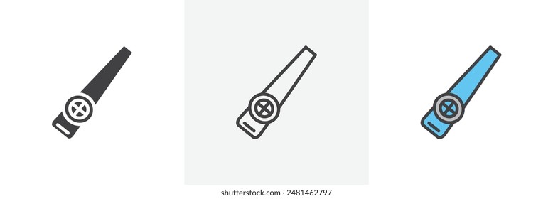 Kazoo icon symbol collection on white background.