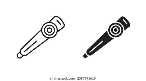 Kazoo line icon vector set.