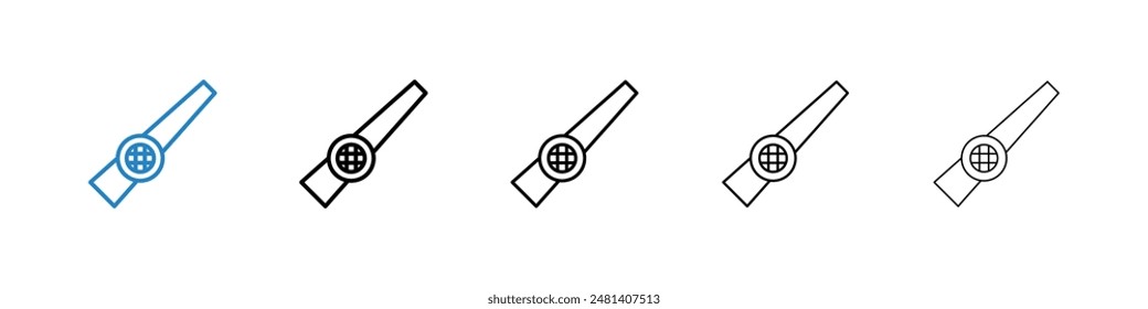 Kazoo liner icon vector set.