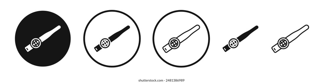 Icono de Vector Kazoo en color blanco y negro.