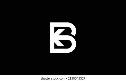 KB Alfabetización inicial Letra Monograma Icono Icono Ilustración vectorial