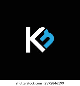 KB or BK abstract double letter design. Awesome artistic branding company different colors illustration for logo or icon or monogram.