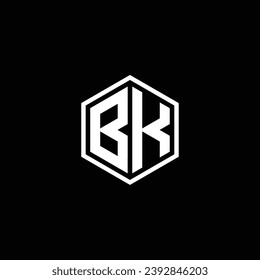 KB or BK abstract double letter design. Awesome artistic branding company different colors illustration for logo or icon or monogram.