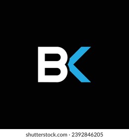 KB or BK abstract double letter design. Awesome artistic branding company different colors illustration for logo or icon or monogram.