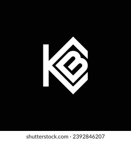 KB or BK abstract double letter design. Awesome artistic branding company different colors illustration for logo or icon or monogram.