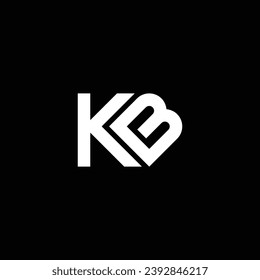 KB or BK abstract double letter design. Awesome artistic branding company different colors illustration for logo or icon or monogram.