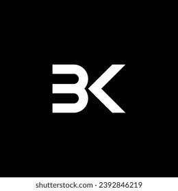 KB or BK abstract double letter design. Awesome artistic branding company different colors illustration for logo or icon or monogram.