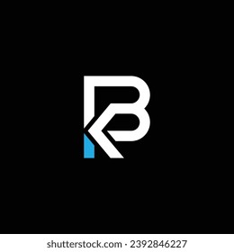 KB or BK abstract double letter design. Awesome artistic branding company different colors illustration for logo or icon or monogram.