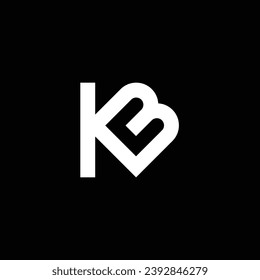 KB or BK abstract double letter design. Awesome artistic branding company different colors illustration for logo or icon or monogram.