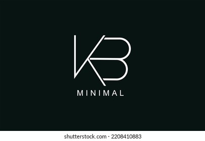 KB or BK Abstract initial monogram letter alphabet logo