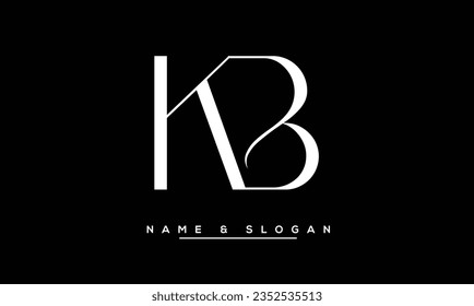 KB,  BK  Abstract  Letters  Logo  Monogram